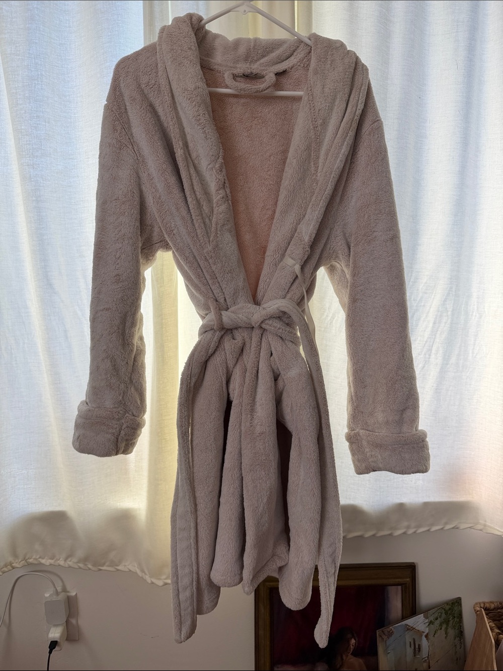 Cozy Plush Robe for Women - Taupe